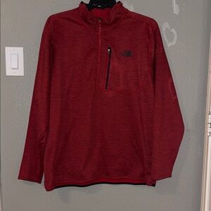 Red North Face Fleece Lined Jacket